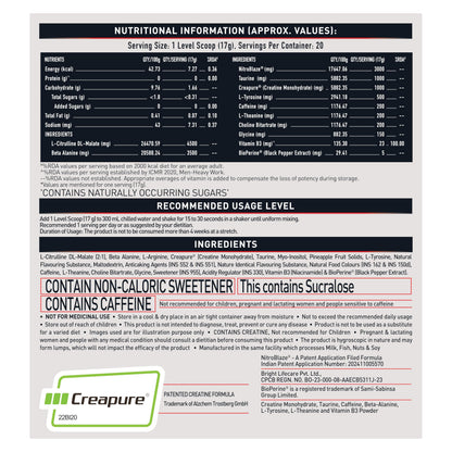 MuscleBlaze WrathX PUMP Pre-Workout Powder with Citrulline & Nitrosigine, Unisex Supplement - packaging (34)