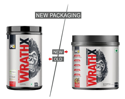 MuscleBlaze WrathX PUMP Pre-Workout Powder with Citrulline & Nitrosigine, Unisex Supplement - front view (39)