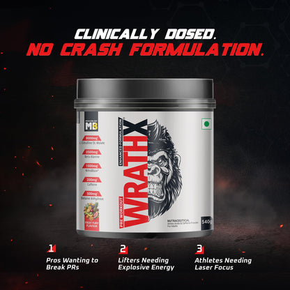 MuscleBlaze WrathX PUMP Pre-Workout Powder with Citrulline & Nitrosigine, Unisex Supplement - packaging (41)