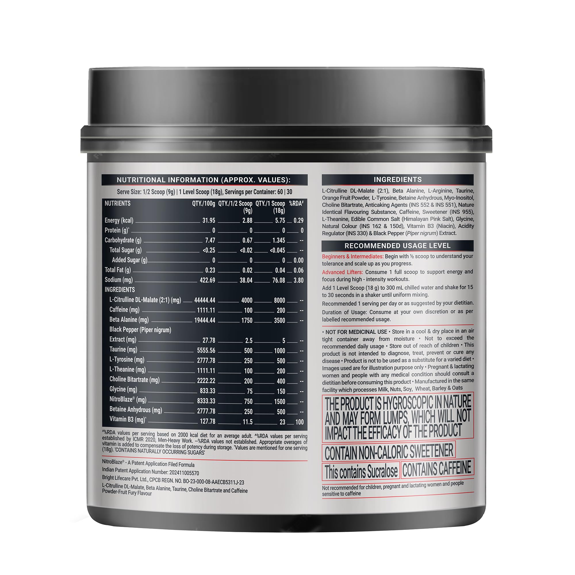 MuscleBlaze WrathX PUMP Pre-Workout Powder with Citrulline & Nitrosigine, Unisex Supplement - in use (45)