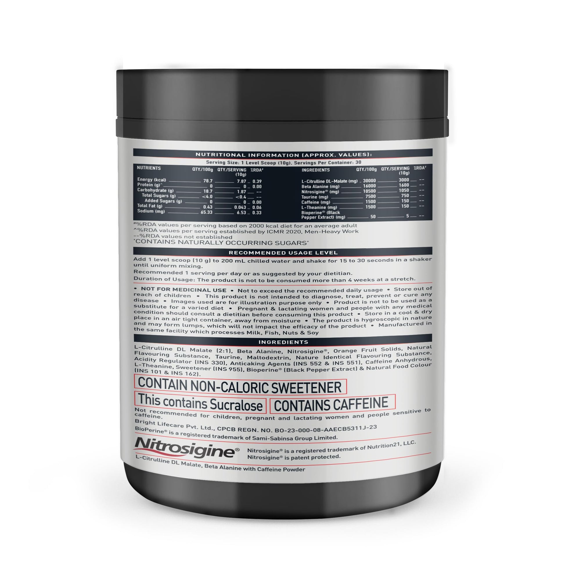 MuscleBlaze WrathX PUMP Pre-Workout Powder with Citrulline & Nitrosigine, Unisex Supplement - in use