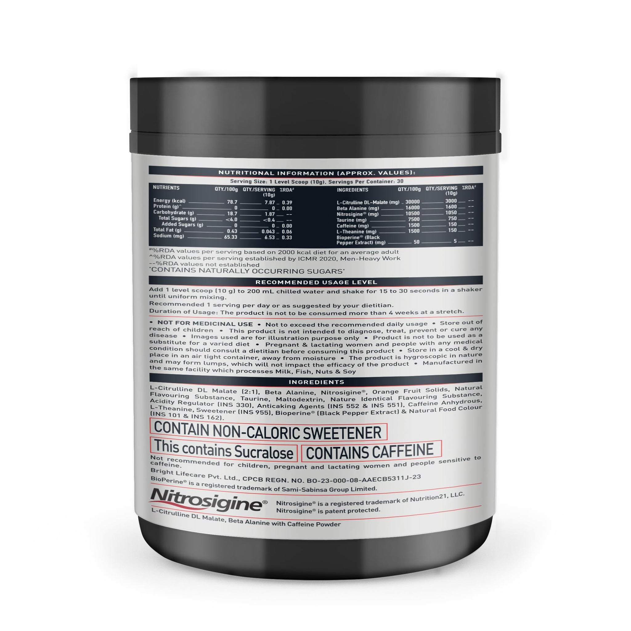 MuscleBlaze WrathX PUMP Pre-Workout Powder with Citrulline & Nitrosigine, Unisex Supplement - in use