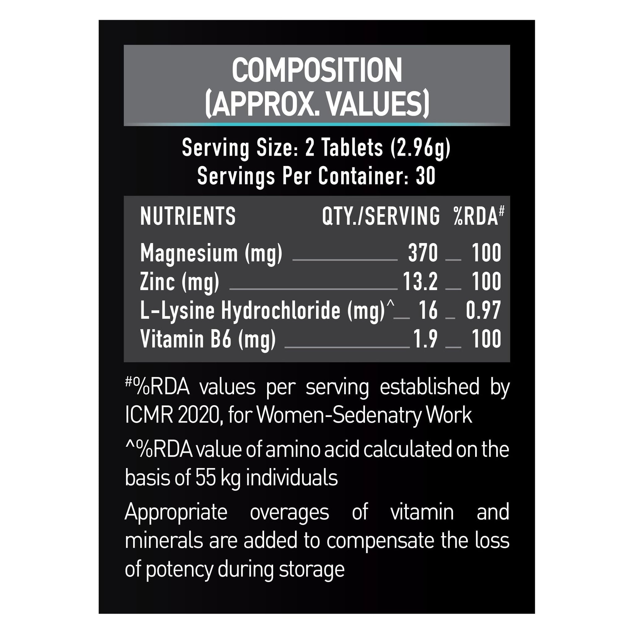 MuscleBlaze ZMA Nutritional Supplement, 60 Tablets, Zinc Magnesium Vitamin B6 Formula - packaging