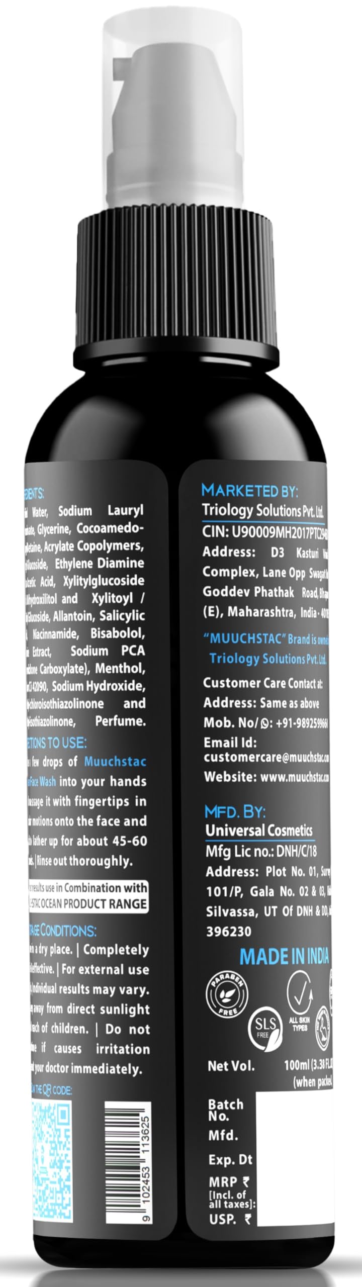 Muuchstac Face Wash for Men, Ocean Scent, Multi-Action Formula with Licorice Extract and Menthol - in use