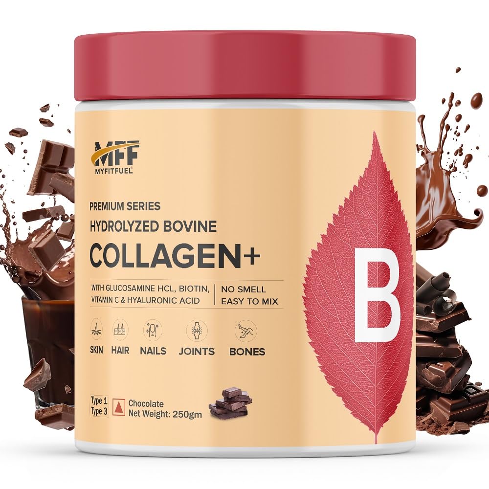 MyFitFuel Hydrolyzed Bovine Collagen Powder, Type 1 & 3, with Biotin, Hyaluronic Acid, Zinc, Vitamin C & Glucosamine (10)