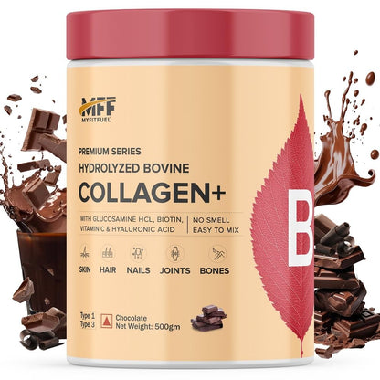 MyFitFuel Hydrolyzed Bovine Collagen Powder, Type 1 & 3, with Biotin, Hyaluronic Acid, Zinc, Vitamin C & Glucosamine (15)