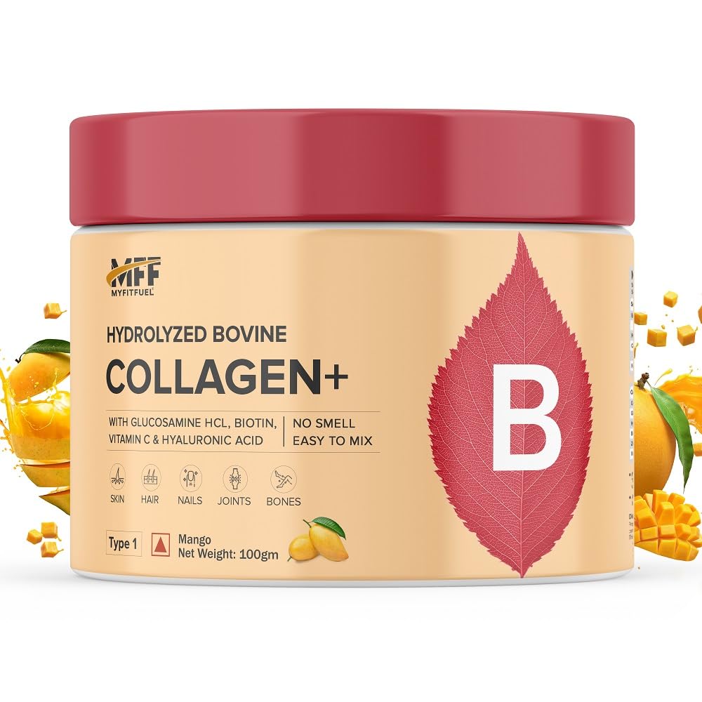 MyFitFuel Hydrolyzed Bovine Collagen Powder, Type 1 & 3, with Biotin, Hyaluronic Acid, Zinc, Vitamin C & Glucosamine (17)