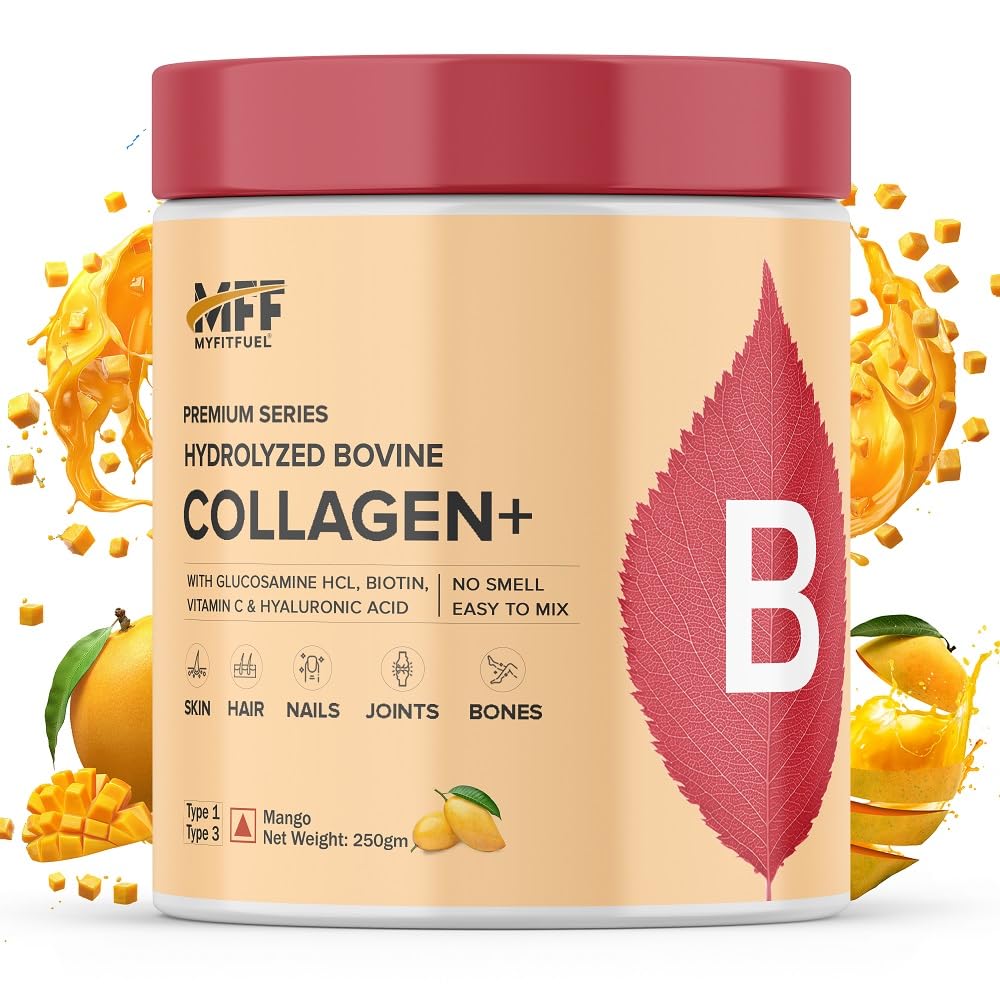 MyFitFuel Hydrolyzed Bovine Collagen Powder, Type 1 & 3, with Biotin, Hyaluronic Acid, Zinc, Vitamin C & Glucosamine (19)