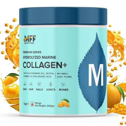 MyFitFuel Hydrolyzed Marine Collagen Peptides Powder with Biotin & Hyaluronic Acid (13)