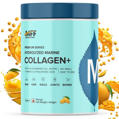 MyFitFuel Hydrolyzed Marine Collagen Peptides Powder with Biotin & Hyaluronic Acid (15)