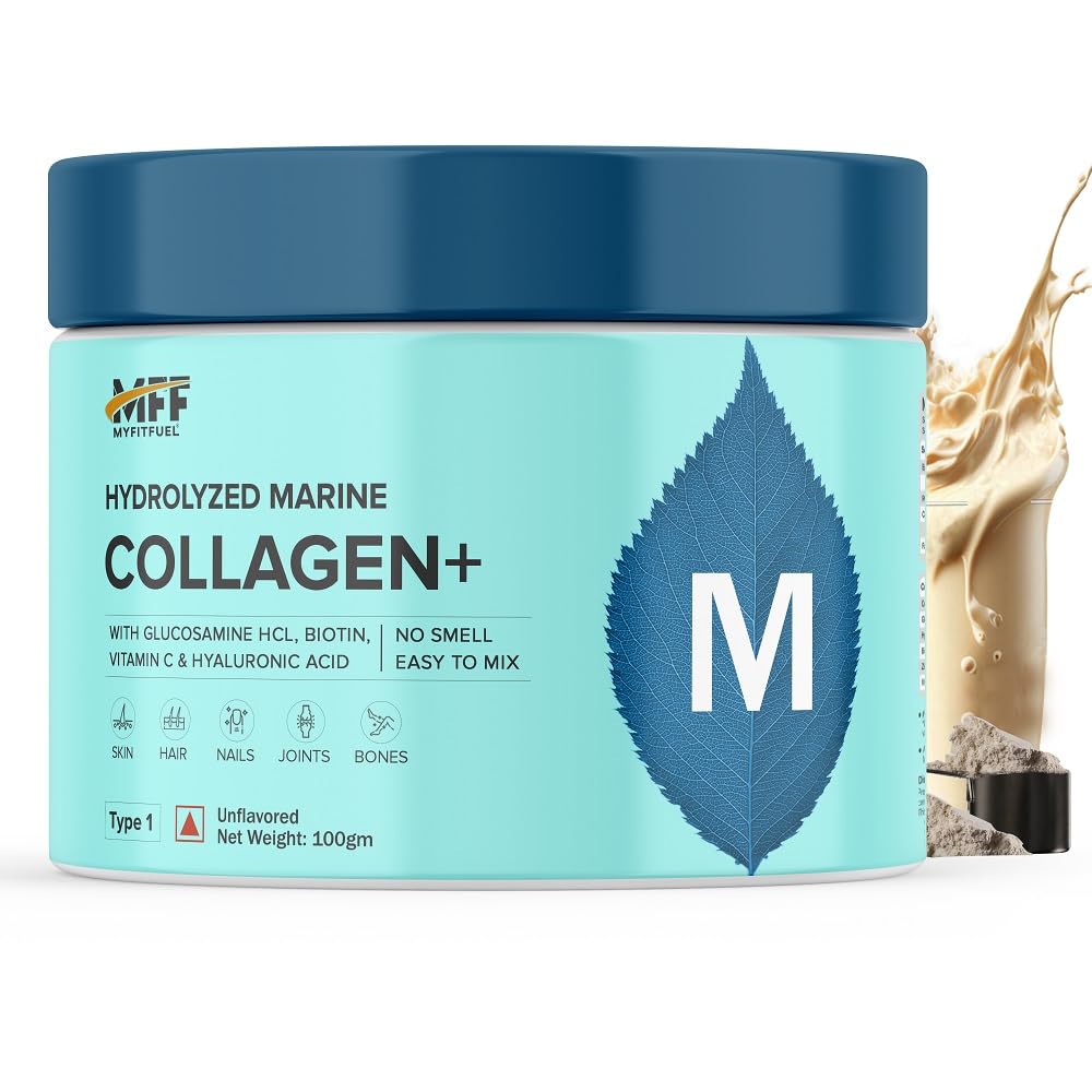 MyFitFuel Hydrolyzed Marine Collagen Peptides Powder with Biotin & Hyaluronic Acid (24)