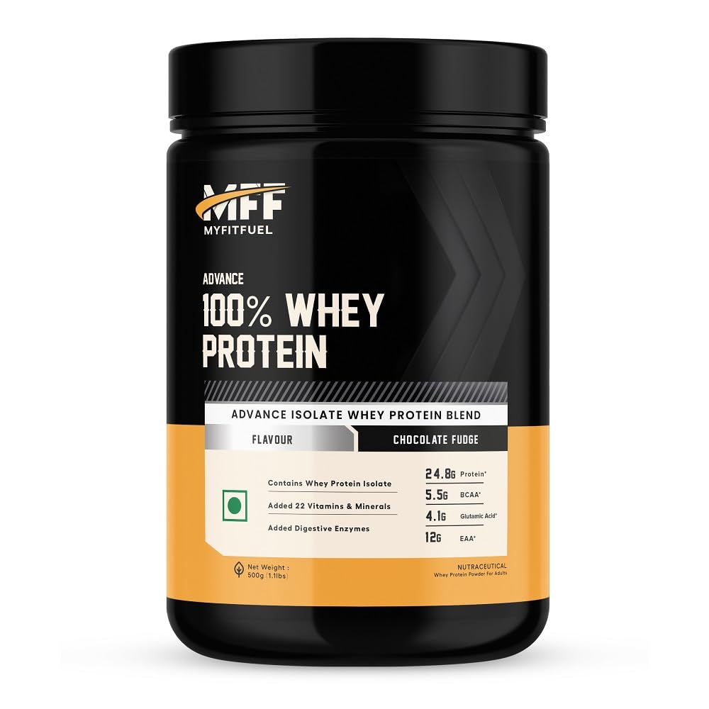 MyFitFuel MFF Whey Protein Powder, Adult Protein Supplement with Digestive Enzymes, 22 Vitamins & Minerals