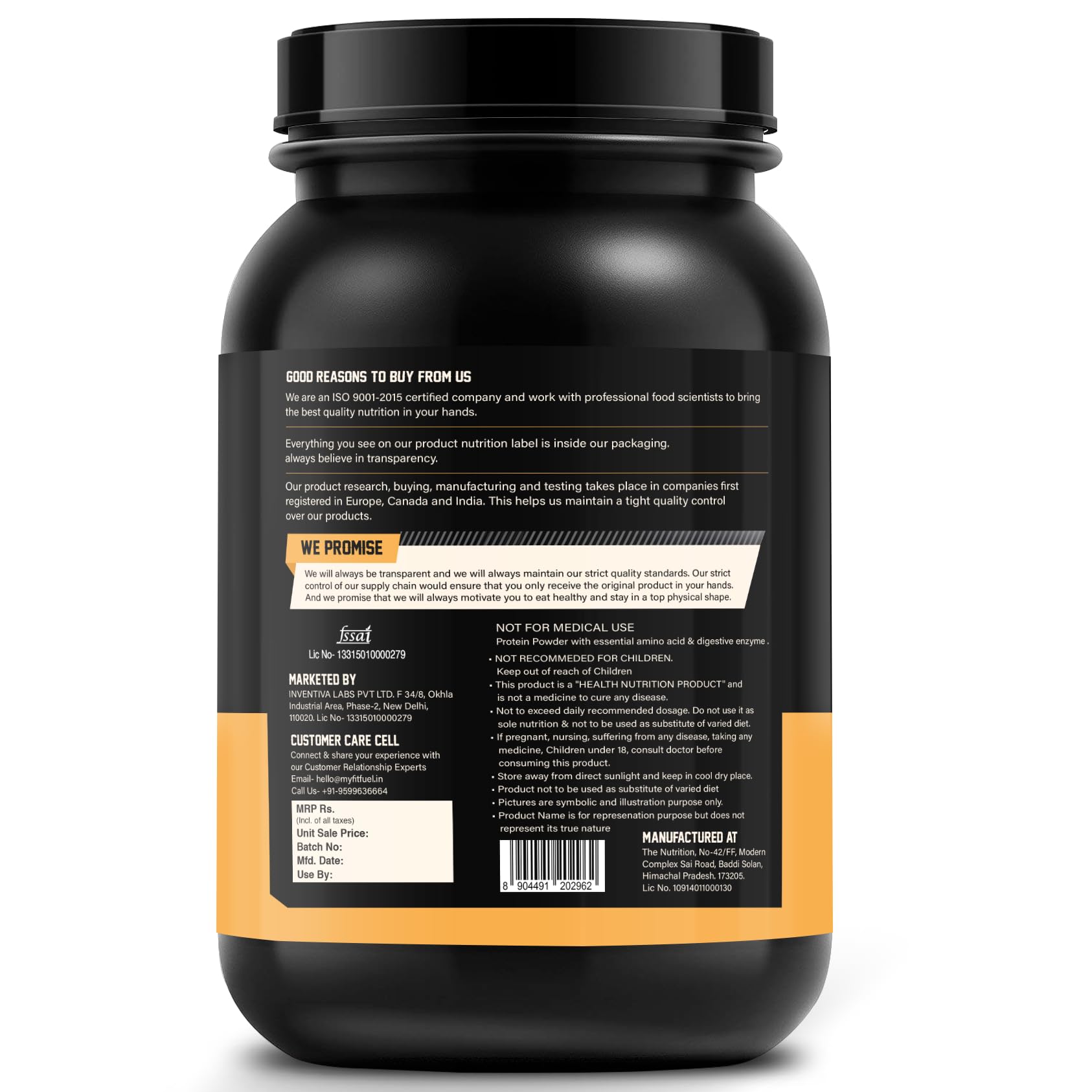 MyFitFuel MFF Whey Protein Powder, Adult Protein Supplement with Digestive Enzymes, 22 Vitamins & Minerals - packaging (23)