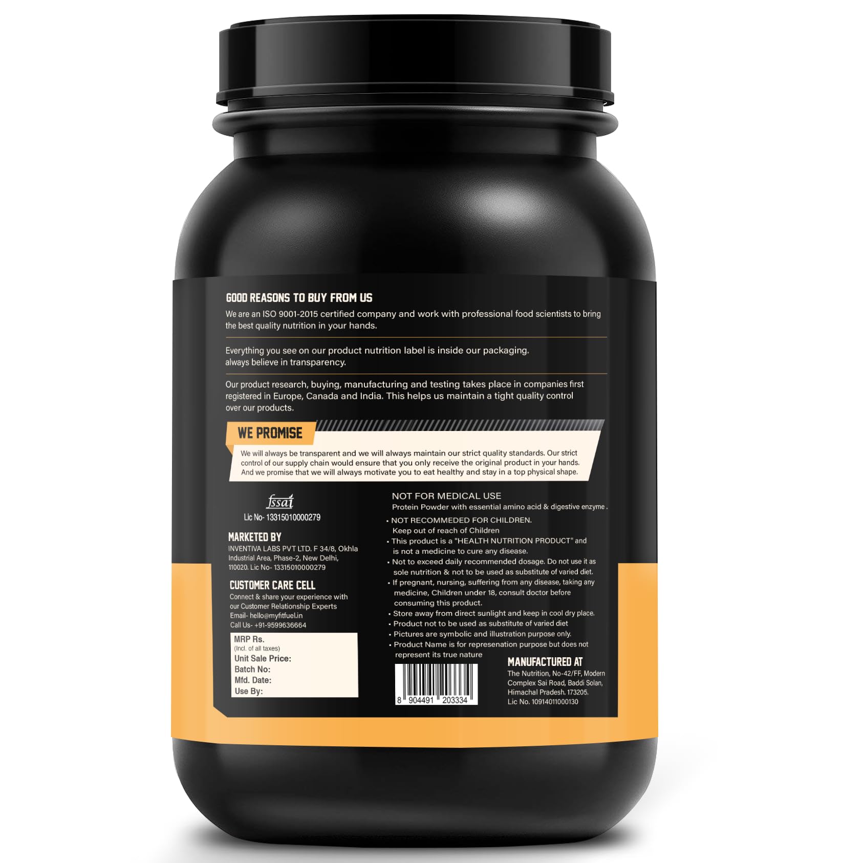 MyFitFuel MFF Whey Protein Powder, Adult Protein Supplement with Digestive Enzymes, 22 Vitamins & Minerals - back view (27)