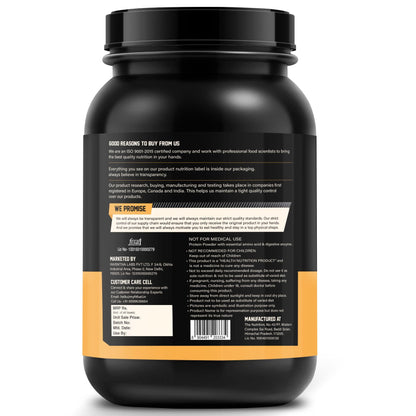 MyFitFuel MFF Whey Protein Powder, Adult Protein Supplement with Digestive Enzymes, 22 Vitamins & Minerals - back view (27)