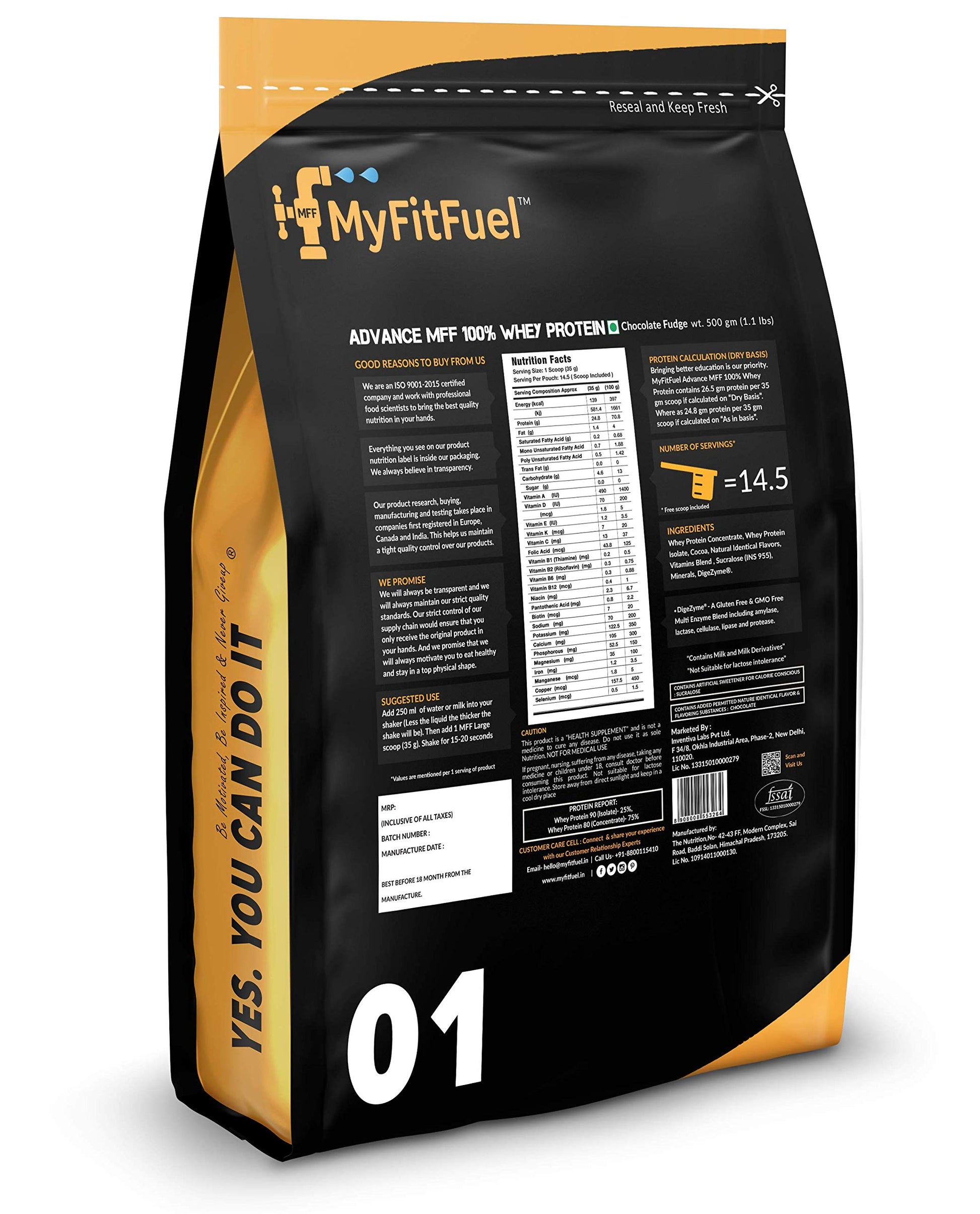 MyFitFuel MFF Whey Protein Powder, Adult Protein Supplement with Digestive Enzymes, 22 Vitamins & Minerals - close-up detail