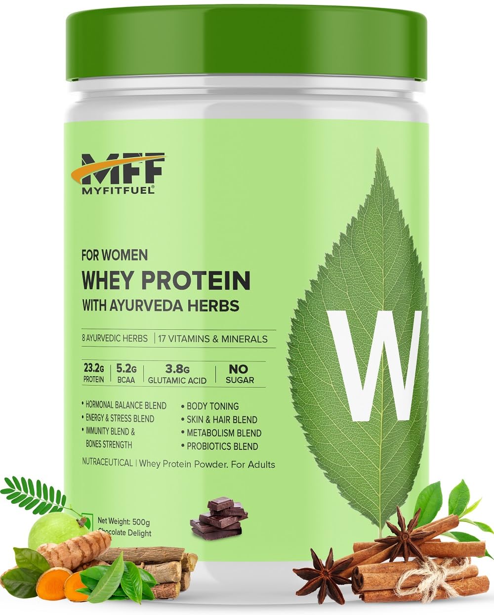 MyFitFuel Women Clean Whey Protein Powder, Chocolate Delight with Ayurvedic Herbs & Multivitamins (8)