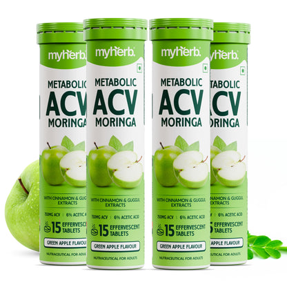 MYHERB ACV Moringa Nutritional Supplement, Effervescent Tablets, 100g, No Added Sugar, Adult Unisex (10)