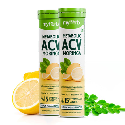 MYHERB ACV Moringa Nutritional Supplement, Effervescent Tablets, 100g, No Added Sugar, Adult Unisex (19)