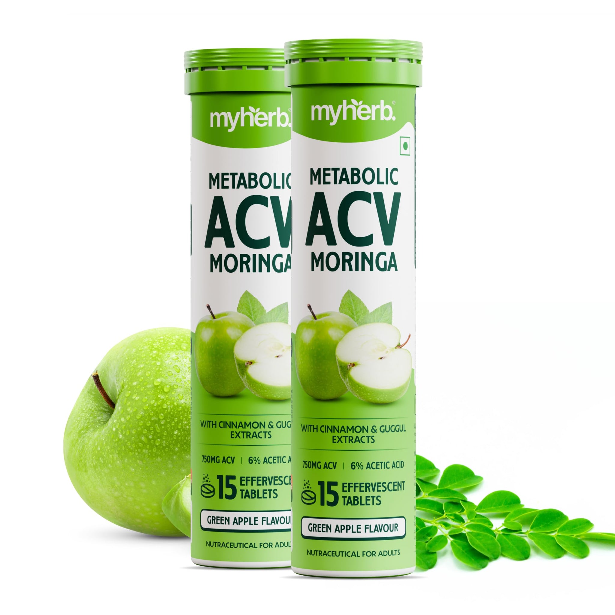 MYHERB ACV Moringa Nutritional Supplement, Effervescent Tablets, 100g, No Added Sugar, Adult Unisex (9)