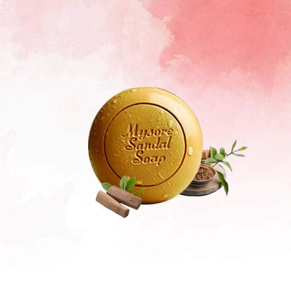 Mysore Sandal Original Bathing Soap Pack of 3, 450g (150g each), Sandalwood Scent, Solid Soap Bars - ingredients panel