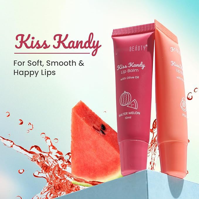 NAGLAXMI BEAUTY Swiss Buty Kiss Kandy Lip Balm with Olive Oil, 10ml, Moisturising Non-Sticky Lip Balm - front view