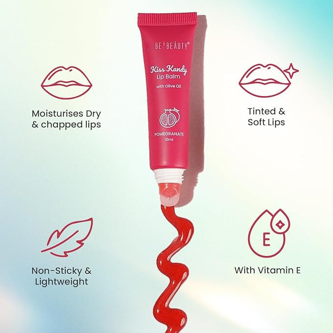 NAGLAXMI BEAUTY Swiss Buty Kiss Kandy Lip Balm with Olive Oil, 10ml, Moisturising Non-Sticky Lip Balm - packaging
