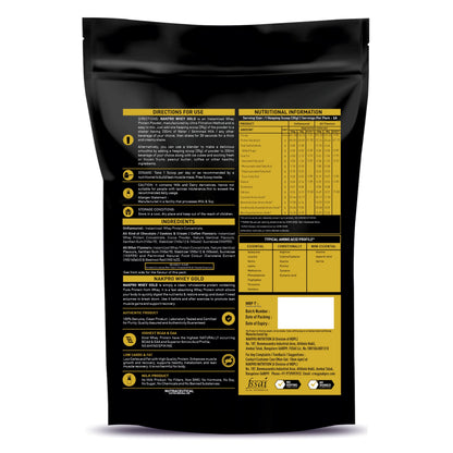 NAKPRO Gold Whey Protein Powder, Ultra-Filtered WPC and Cross-Flow WPI Blend, Adult Nutrition Supplement, 25.5g Protein Per S