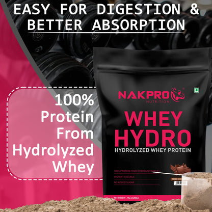 NAKPRO HYDRO Hydrolyzed Whey Protein Powder, 1kg, Dietary Supplement for Adults - in use (14)