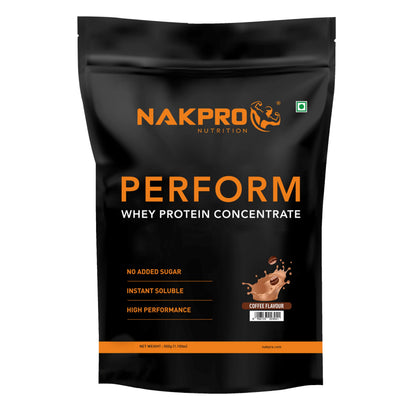 NAKPRO NUTRITION Perform Whey Protein Concentrate, 1kg Banana Flavor, 24g Protein Per 37g Scoop, Adult Powder Supplement (20)