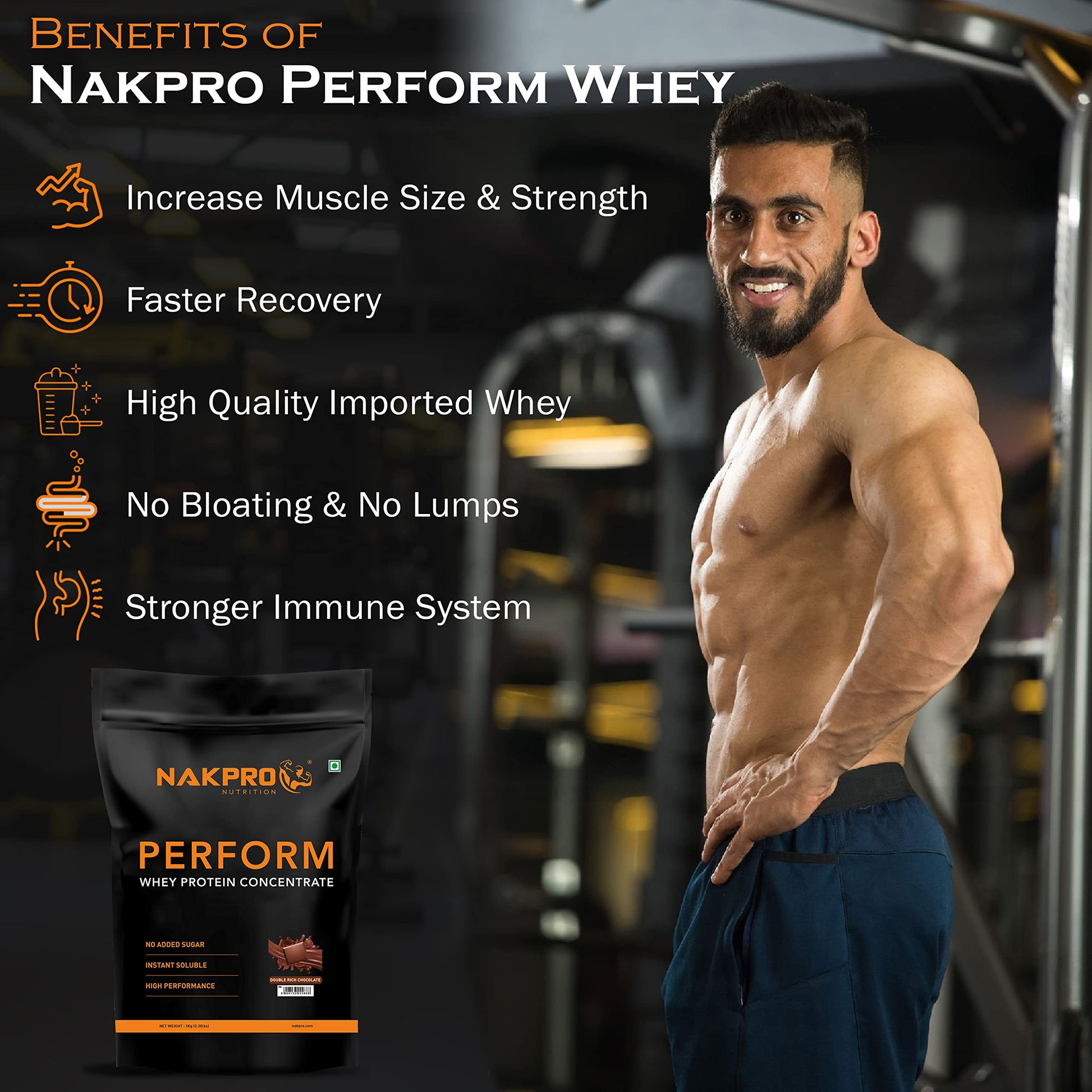 NAKPRO Perform Whey Protein Concentrate, Ultra-Filtered Whey Protein Powder Supplement, Adult Nutrition - label detail (21)