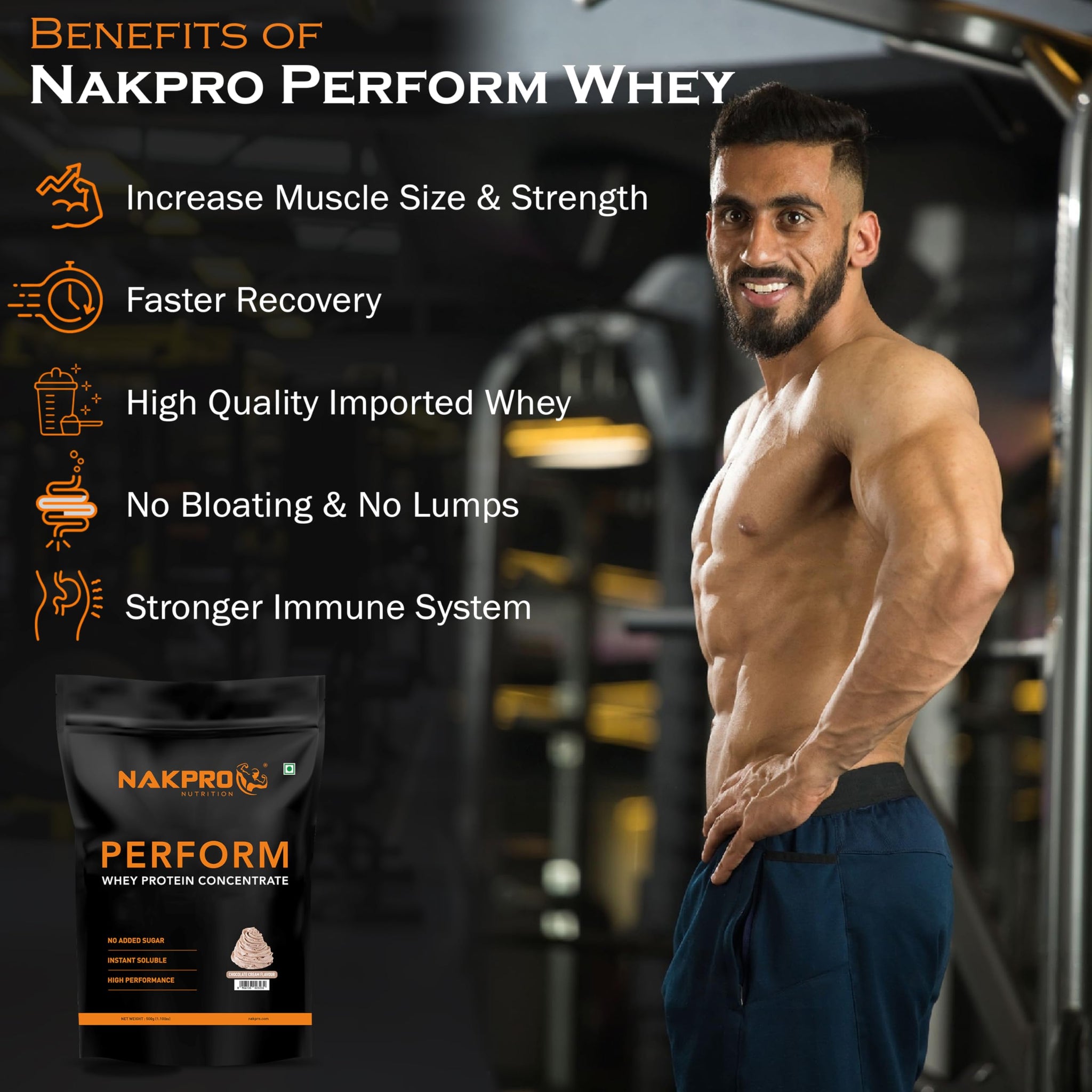 NAKPRO Perform Whey Protein Concentrate, Ultra-Filtered Whey Protein Powder Supplement, Adult Nutrition - label detail (9)