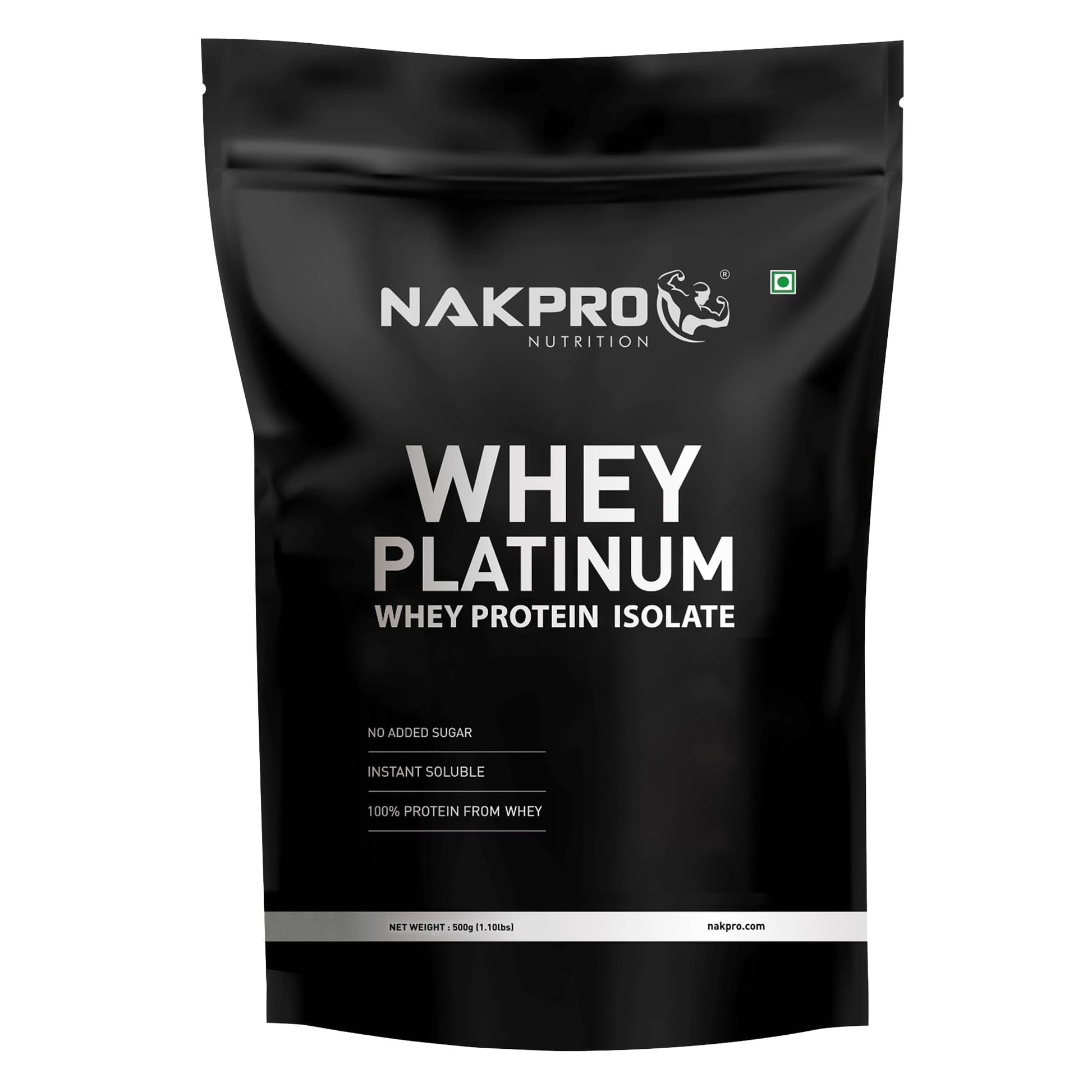 NAKPRO Platinum Whey Protein Isolate Powder, Cross-Flow Filtered, Trustified Certified, Adult Formula