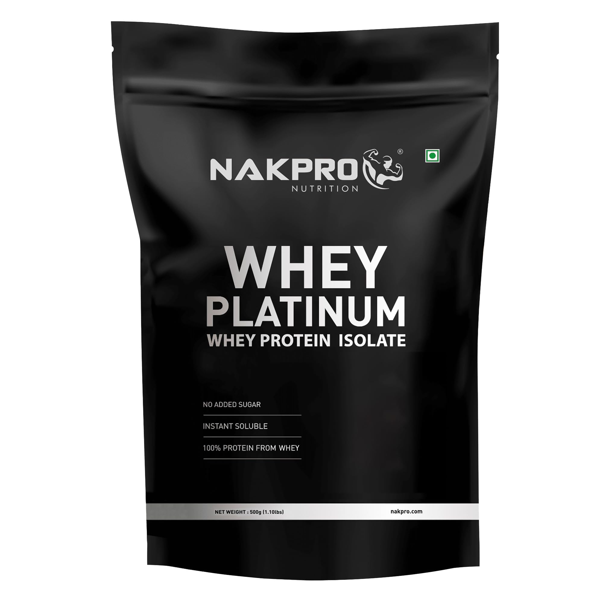 NAKPRO Platinum Whey Protein Isolate Powder, Cross-Flow Filtered, Trustified Certified, Adult Formula