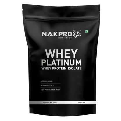 NAKPRO Platinum Whey Protein Isolate Powder, Cross-Flow Filtered, Trustified Certified, Adult Formula