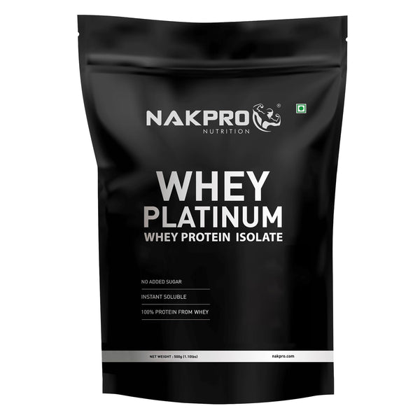 NAKPRO Platinum Whey Protein Isolate Powder, Cross-Flow Filtered, Trustified Certified, Adult Formula