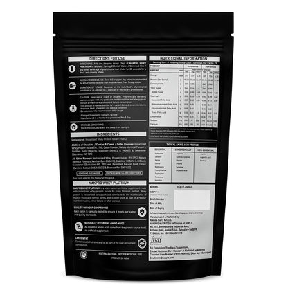 NAKPRO Platinum Whey Protein Isolate Powder, Cross-Flow Filtered, Trustified Certified, Adult Formula - front view (11)