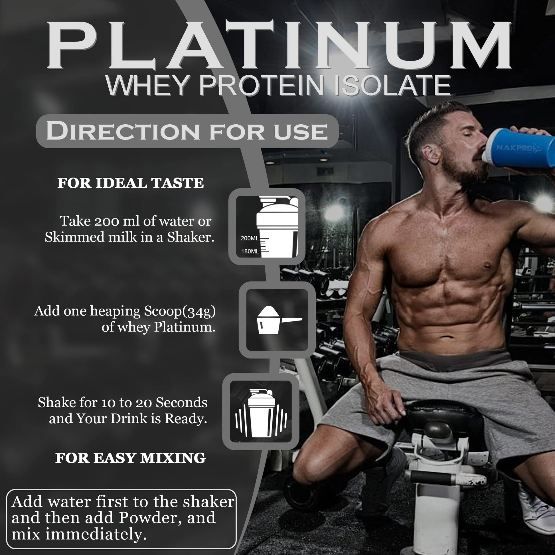 NAKPRO Platinum Whey Protein Isolate Powder, Cross-Flow Filtered, Trustified Certified, Adult Formula - packaging (19)