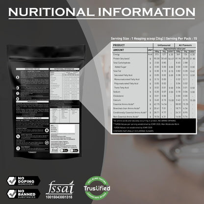 NAKPRO Platinum Whey Protein Isolate Powder, Cross-Flow Filtered, Trustified Certified, Adult Formula - front view