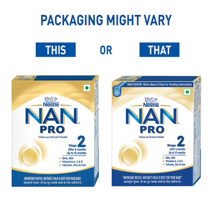 NAN PRO Stage 2 Follow-Up Formula Milk Powder with DHA and Iron, After 6 Months to 12 Months - front view (11)