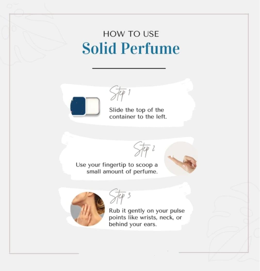 NATURAL BAR Alcohol-Free Solid Perfume, Unisex Chocolate Scent, 150g, Travel Friendly Wax Cologne - label detail