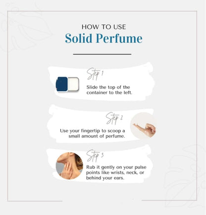 NATURAL BAR Alcohol-Free Solid Perfume, Unisex Chocolate Scent, 150g, Travel Friendly Wax Cologne - label detail