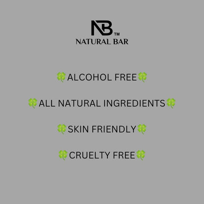 NATURAL BAR Alcohol-Free Solid Perfume, Unisex Chocolate Scent, 150g, Travel Friendly Wax Cologne - ingredients panel