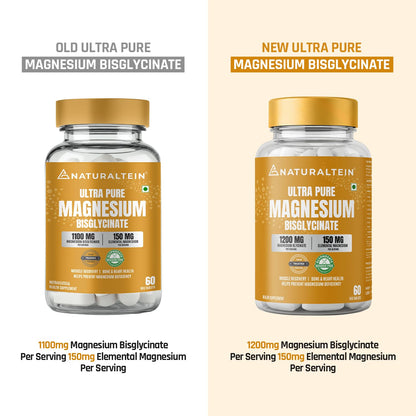 NATURALTEIN Magnesium Glycinate 1200mg, Chelated Mineral Supplement, 150mg Elemental Magnesium - close-up detail (15)