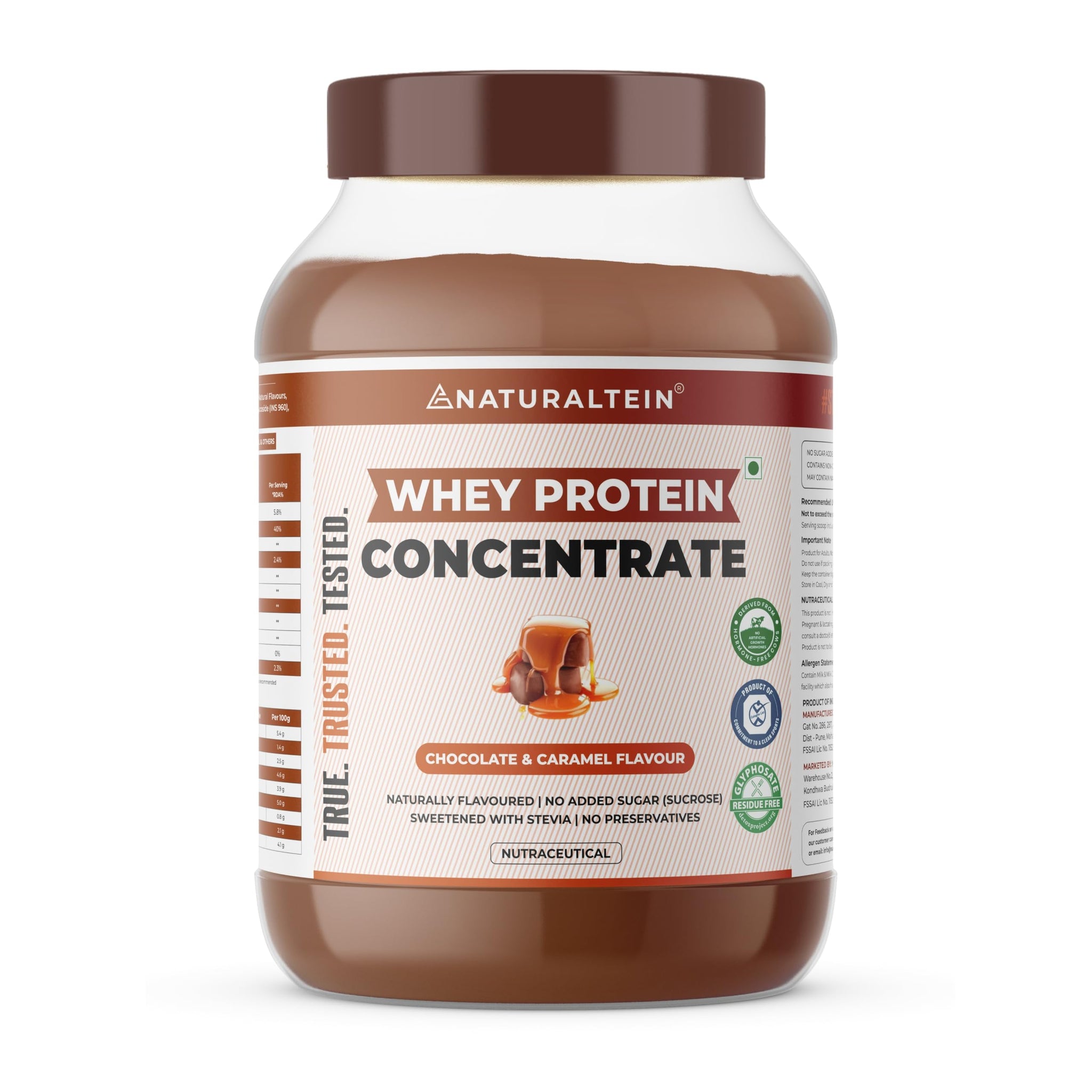 Naturaltein Whey Protein Concentrate Caffè Mocha, 1kg, 21g Protein, Non-GMO, Soy-Free, No Artificial Sweeteners (10)