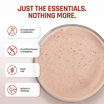 Naturaltein Whey Protein Concentrate Caffè Mocha, 1kg, 21g Protein, Non-GMO, Soy-Free, No Artificial Sweeteners - close-up de