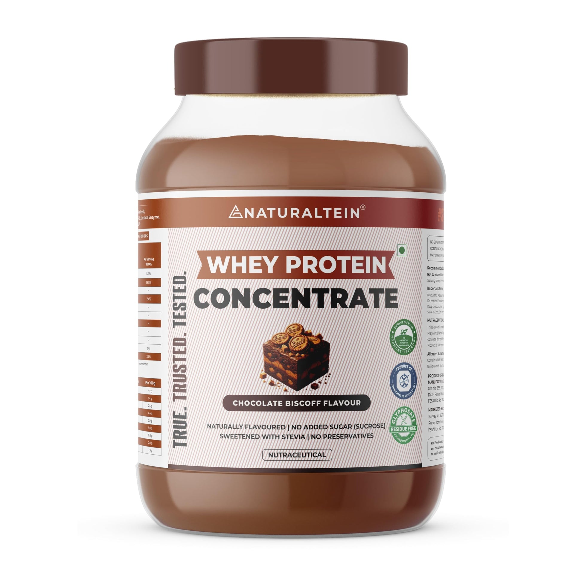 Naturaltein Whey Protein Concentrate Caffè Mocha, 1kg, 21g Protein, Non-GMO, Soy-Free, No Artificial Sweeteners (27)