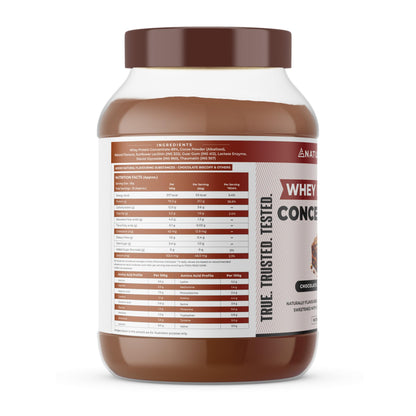 Naturaltein Whey Protein Concentrate Caffè Mocha, 1kg, 21g Protein, Non-GMO, Soy-Free, No Artificial Sweeteners - front view 