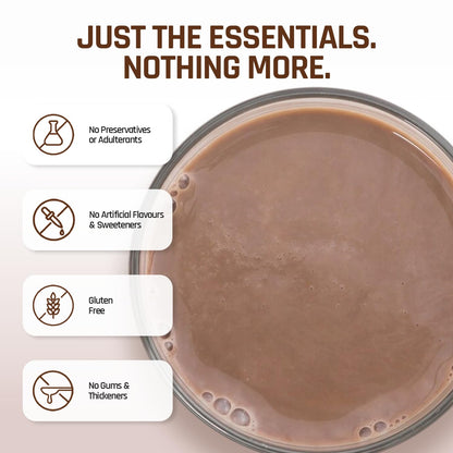 Naturaltein Whey Protein Concentrate Caffè Mocha, 1kg, 21g Protein, Non-GMO, Soy-Free, No Artificial Sweeteners - close-up de