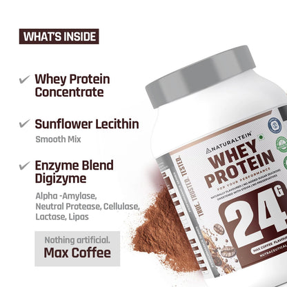 NATURALTEIN Whey Protein Powder, 1kg, Stevia Sweetened, No Added Sugar, Non-GMO, Soy-Free, Gluten-Free - close-up detail (12)